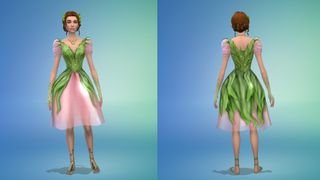 The Sims 4 cottage fae dress mod