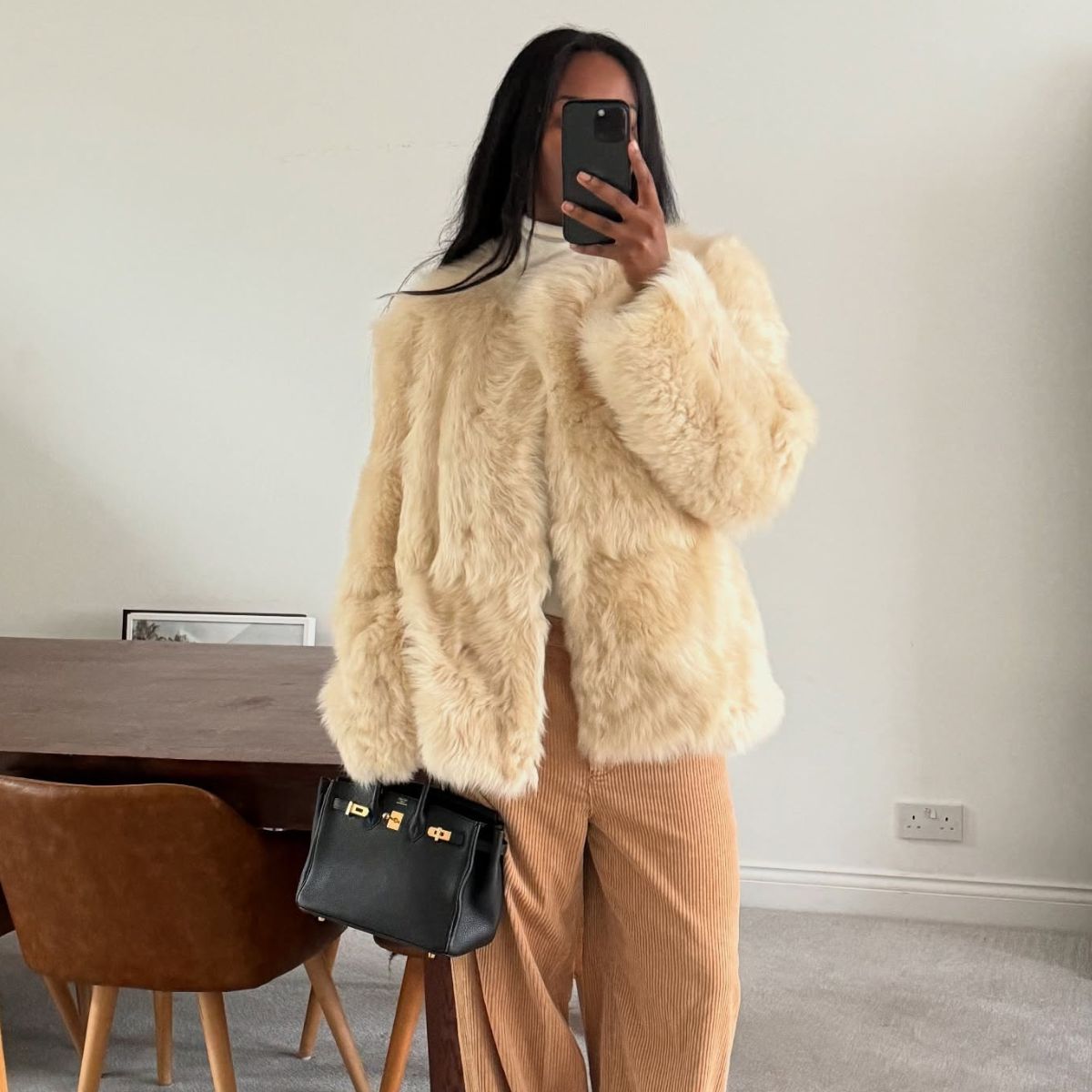 Marilyn wearing Zara cord trousers.