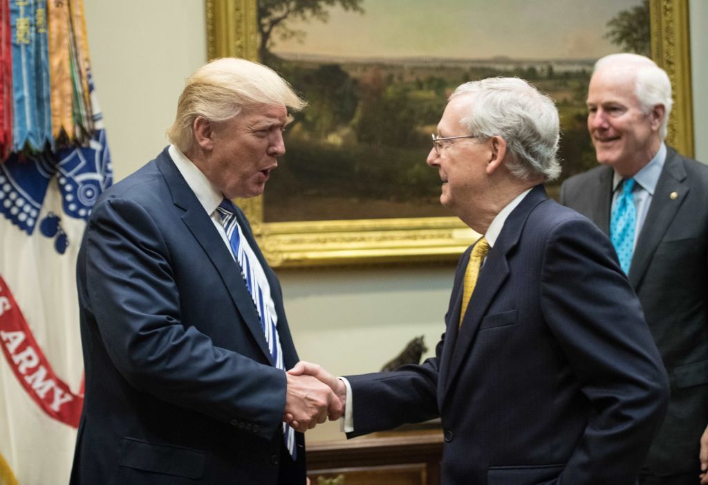 President Trump and Mitch McConnell