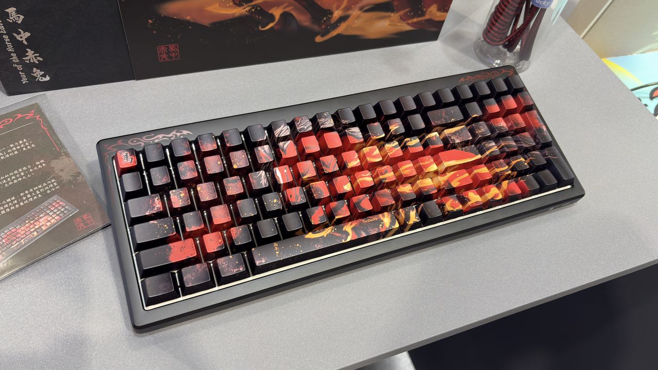 Ducky Year of the Horse (2026) gaming keyboard on a desk