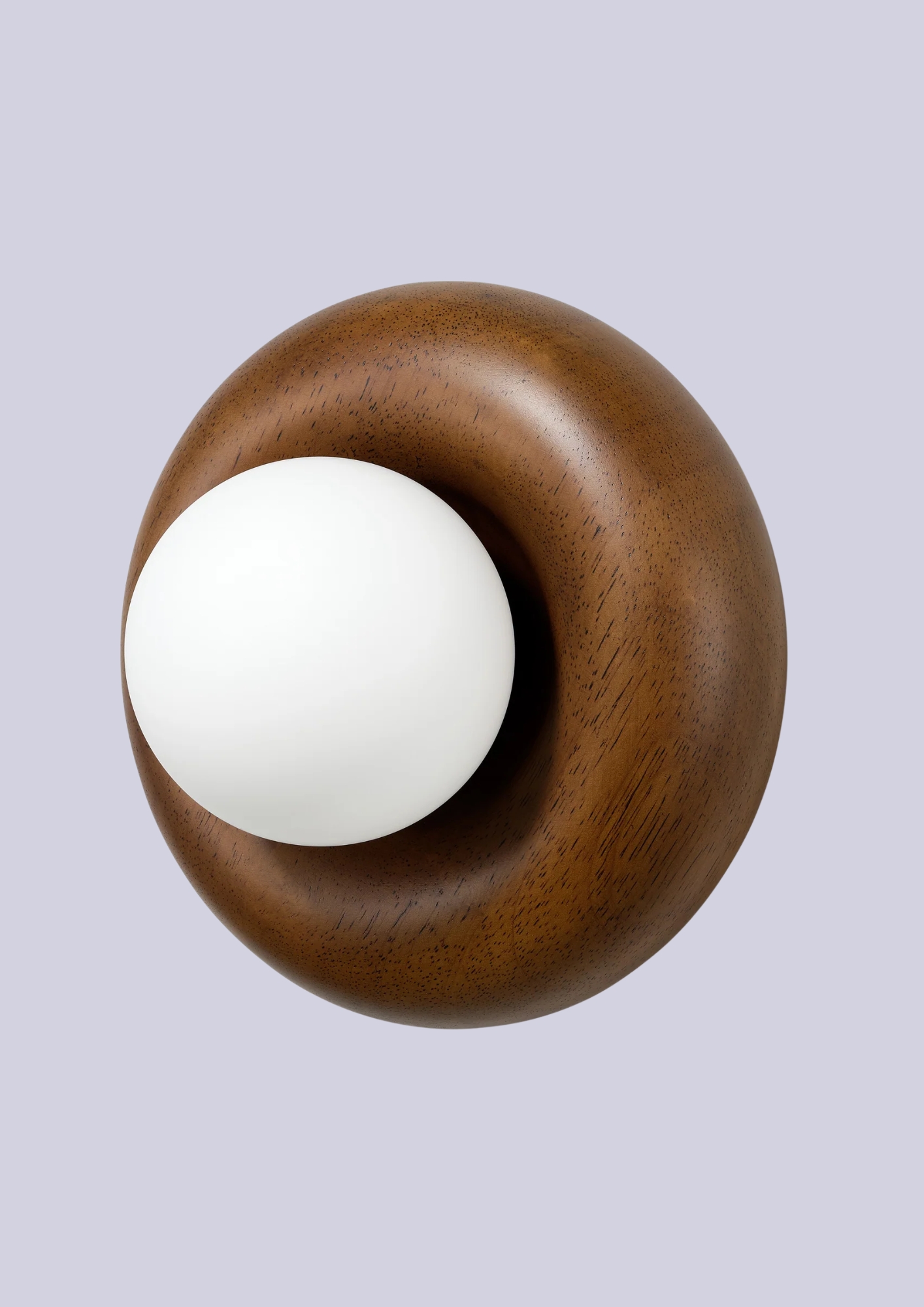 Plank Hardware, Novi Doughnut Wall Light in Dark Wood