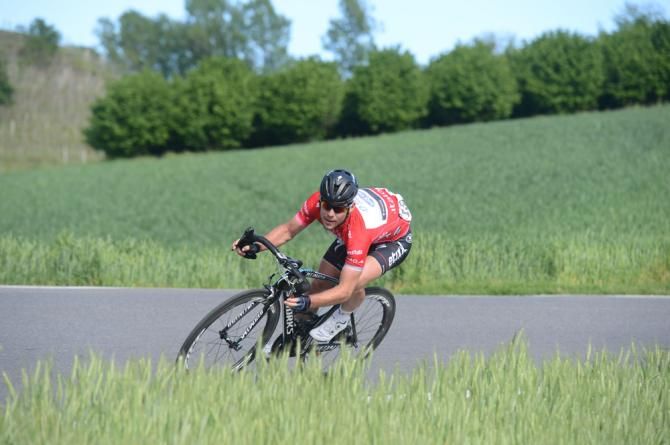 Mark Cavendish takes a corner on stage 13