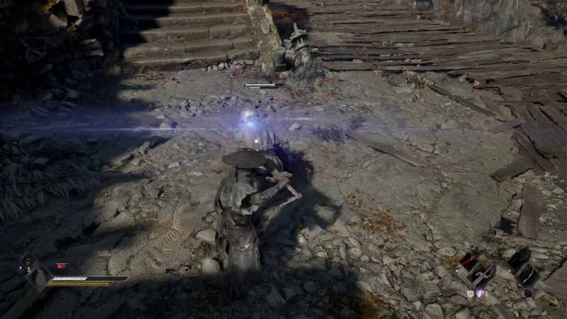 Phantom Blade Zero blue flash attack from enemy maskwalker that Soul is ready to parry