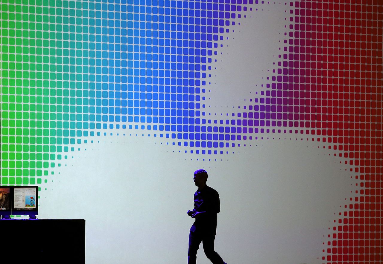 Apple CEO Tim Cook on stage at an Apple event