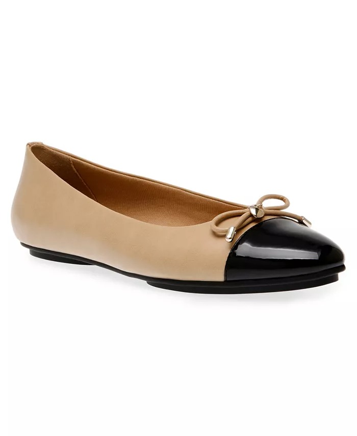 Anne Klein, Luci Cap Toe Ballet Flats