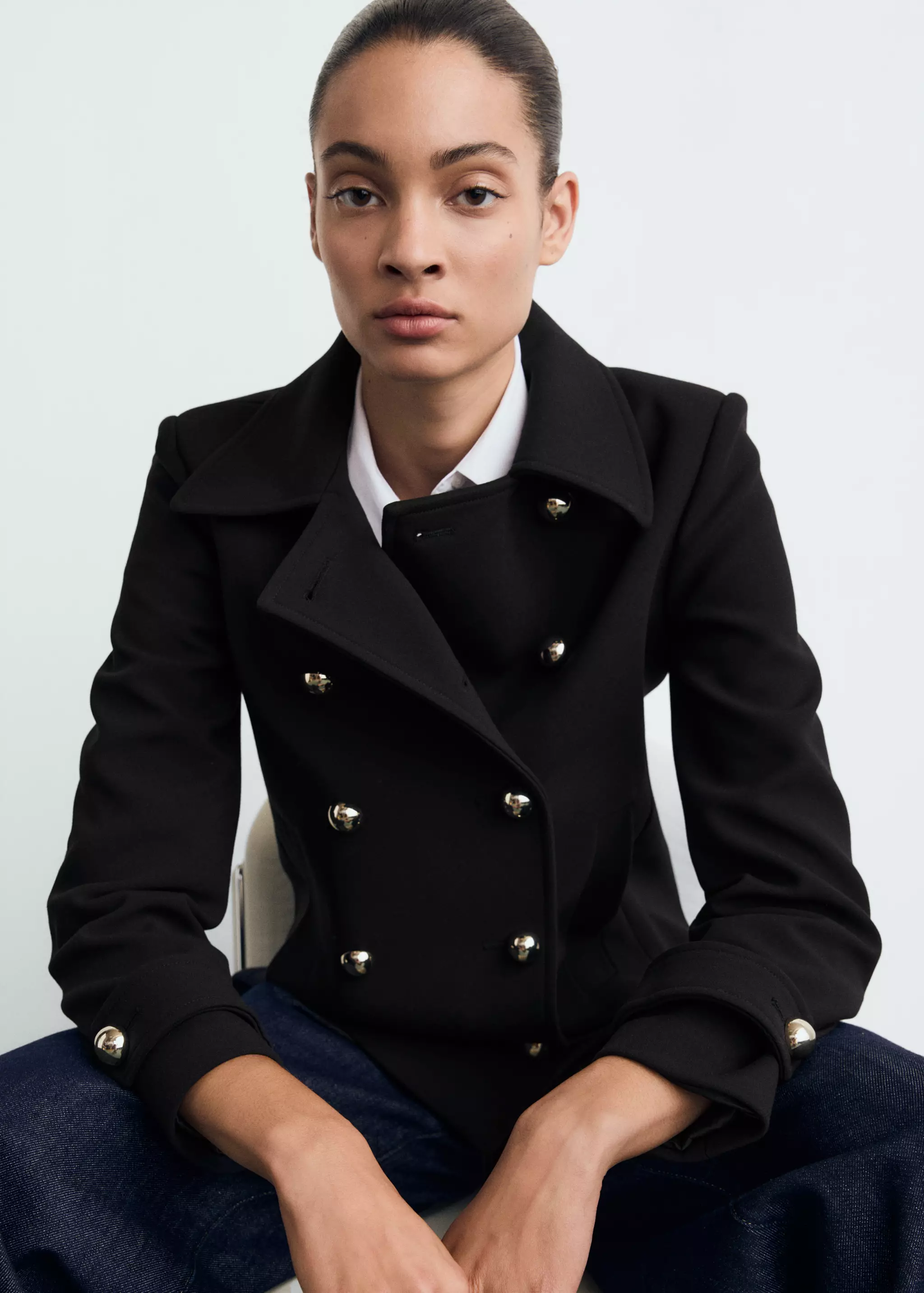 Double-Breasted Jacket With Lapels - Women | Mango Usa