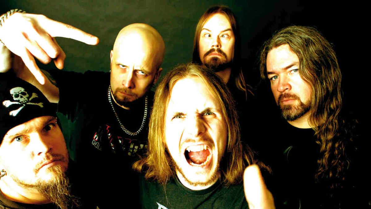 Meshuggah shouting into the camera in 2008