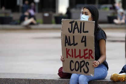 A protester in Minneapolis.