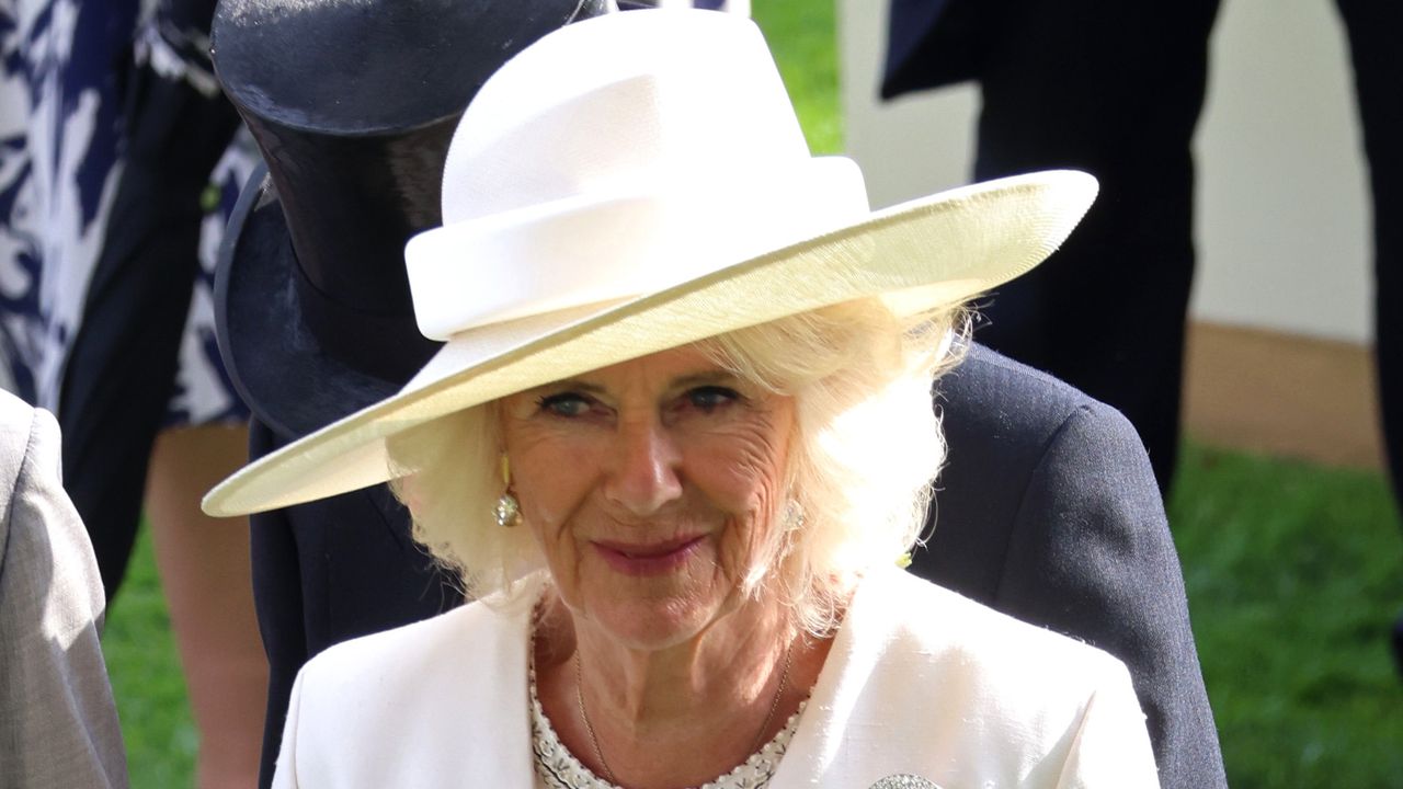 Queen Camilla&#039;s all-white Ascot outfit as she attends day one of Royal Ascot 2023