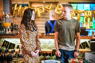 Bobby Beale celebrates his birthday with Dana Monroe in EastEnders