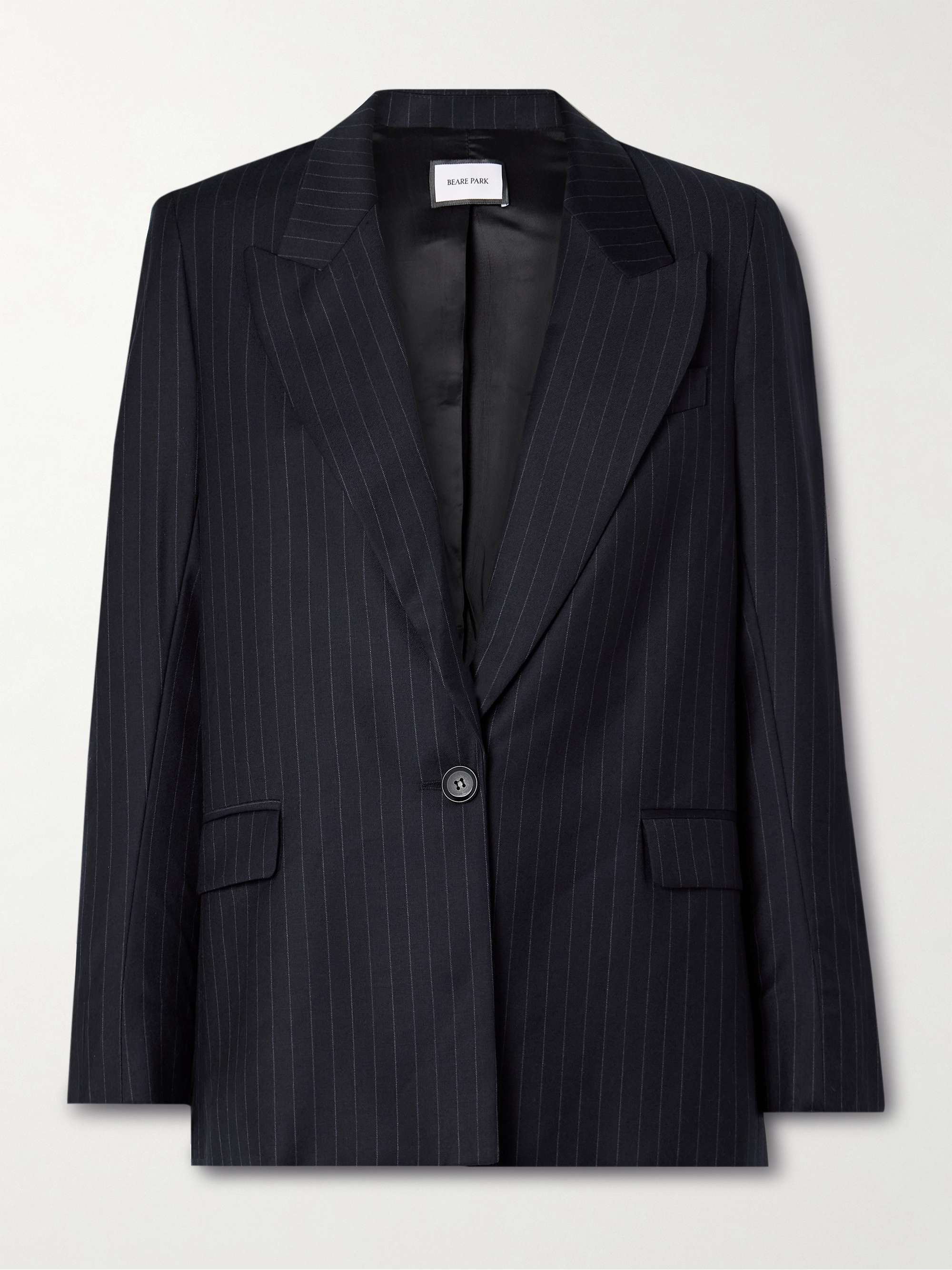 Sylvie Pinstriped Wool-Twill Blazer
