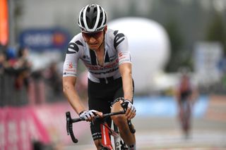 PIANCAVALLO ITALY OCTOBER 18 Arrival Wilco Kelderman of The Netherlands and Team Sunweb during the 103rd Giro dItalia 2020 Stage 15 a 185km stage from Base Aerea Rivolto Frecce Tricolori to Piancavallo 1290m girodiitalia Giro on October 18 2020 in Piancavallo Italy Photo by Tim de WaeleGetty Images