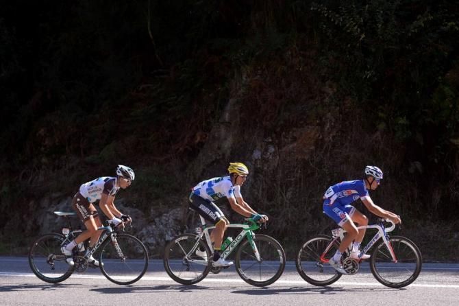 The three man break of Johan Le Bon (FDJ.fr), Luis Leon Sanchez (Caja Rural) and Hupert Dupont (Ag2r-La Mondiale)