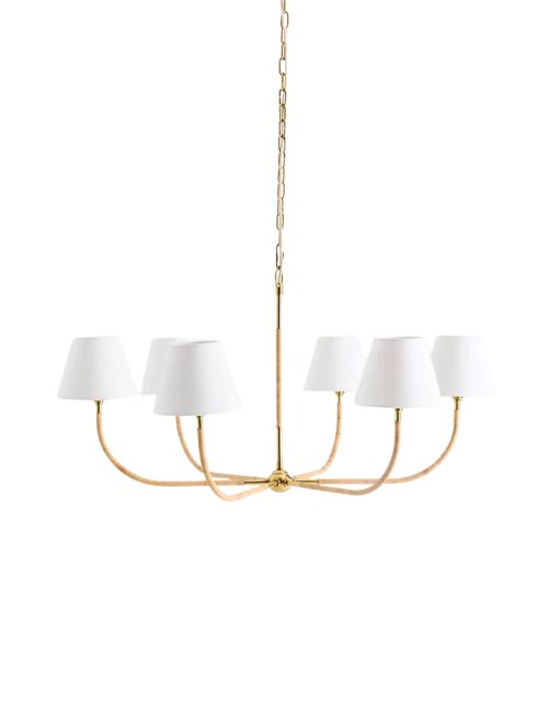 Wrapped Rattan Chandelier