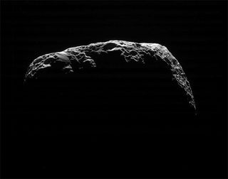 A "crescent" Hyperion from May 31, 2015.