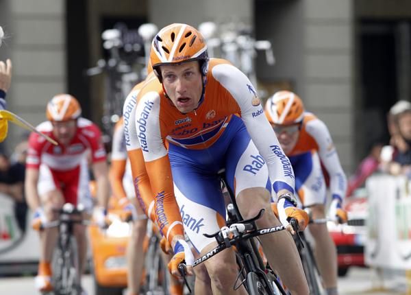 Rabobank races to an 11th place finish.
