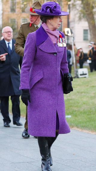 Princess Anne walks with New Zealand High Commissioner Bede Corry
