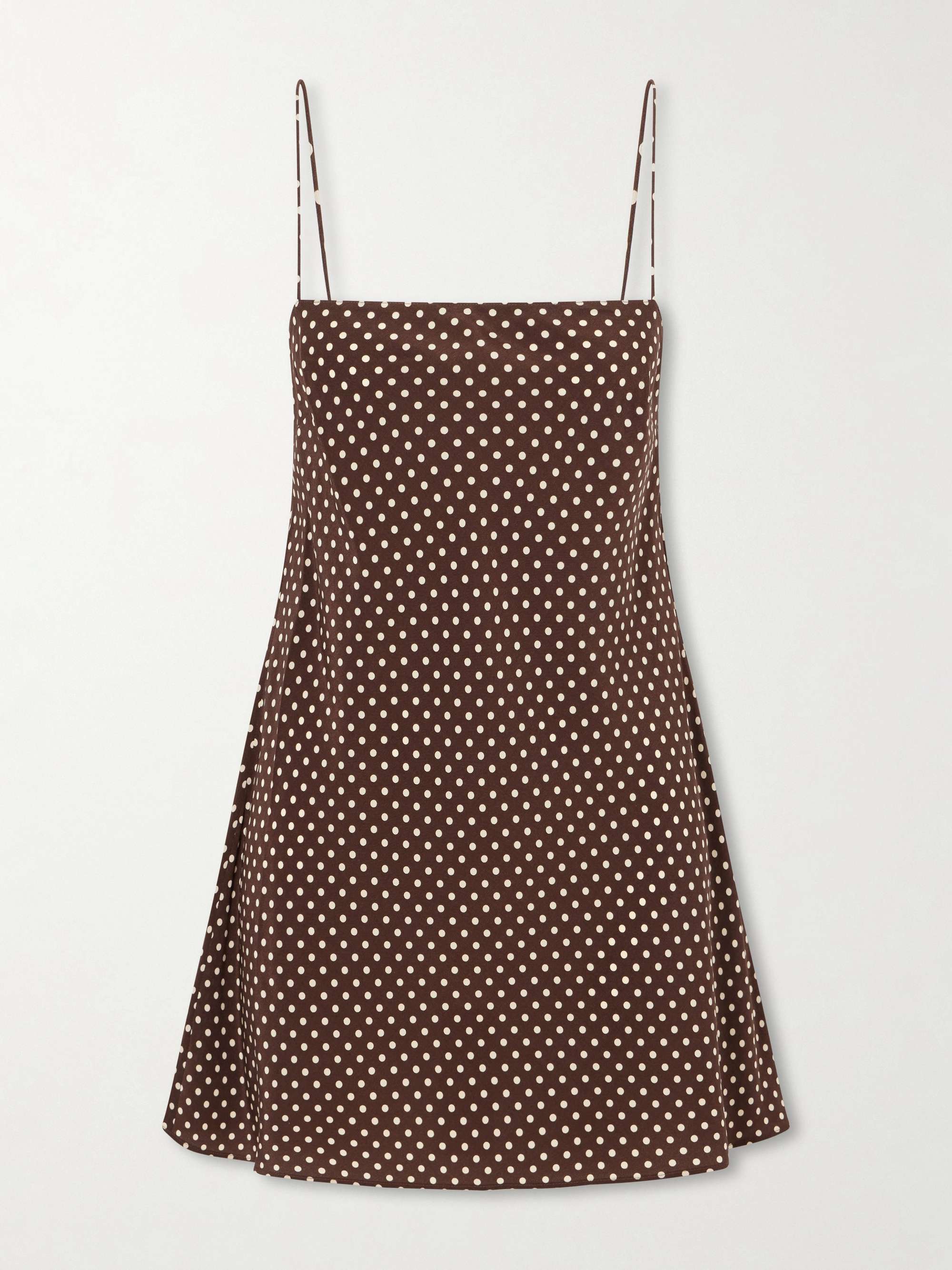 Polka-Dot Silk-Crepe De Chine Mini Dress