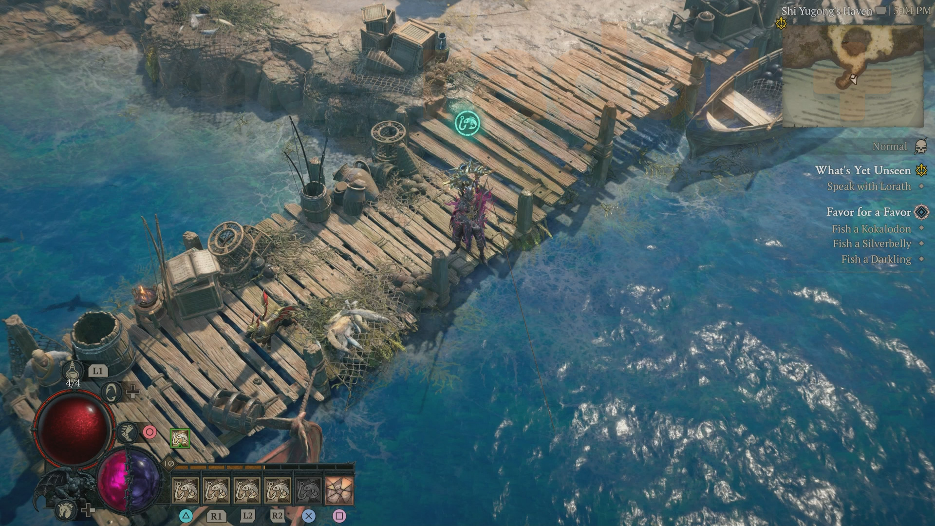 The location to catch all of the fish in Diablo 4 Favor for a Favor