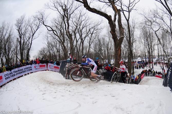 Logan Owen (USA) crashed early but then moved up