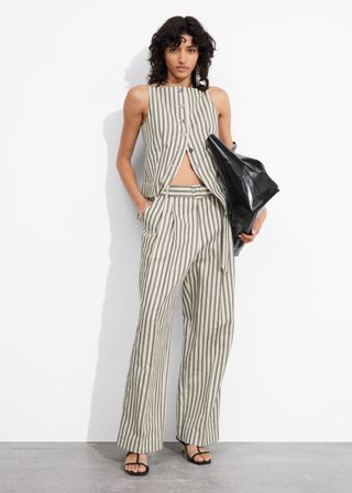 Striped Tailored Trousers