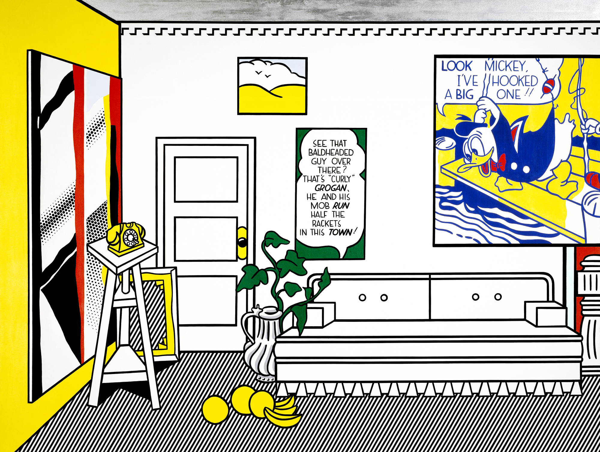Roy Lichtenstein's brightly coloured works