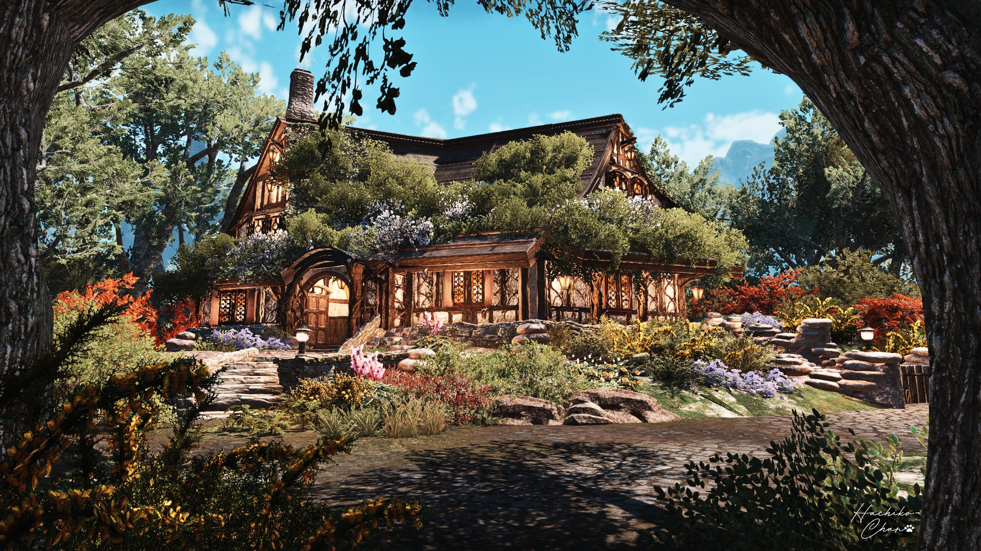 A floral Japanese estate created in The Elder Scrolls Online.