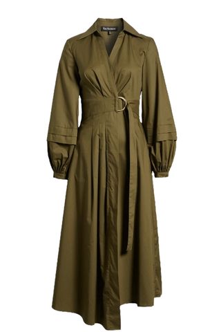 Berenger Long Sleeve Wrap Cotton Shirtdress