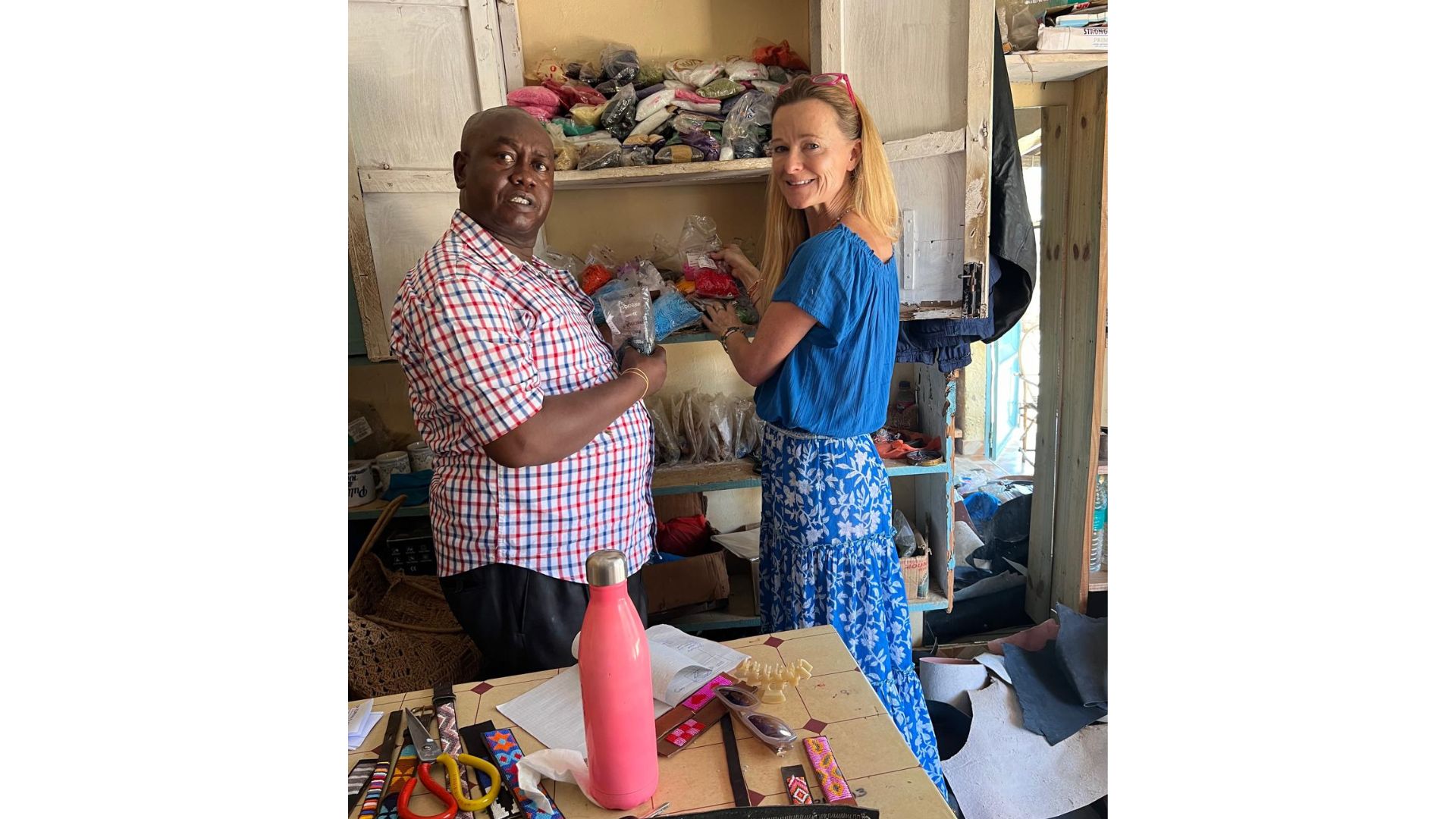 Lucy Macnamara working with a local supplier