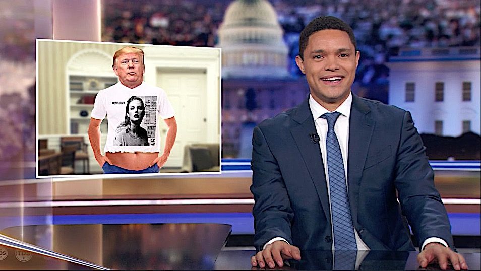 Trevor Noah basks in Trump responding to Taylor Swift