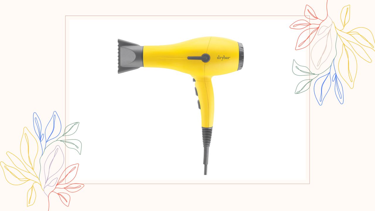 Collage image of the Drybar Buttercup Blow-Dryer Hair Dryer