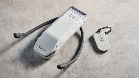 Sony Reon Pocket Pro Plus and sensor photographed on a gray background