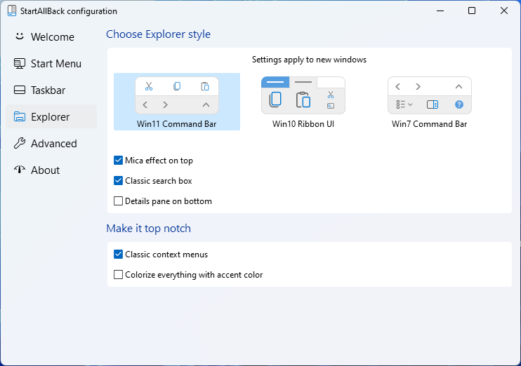 Select windows 10 ribbon UI