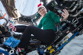 Peggy Whitson in the Cupola