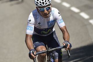 Nairo Quintana (Movistar) finished third on the climb