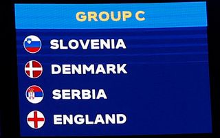 The draw for Group C of Euro 2024, featuring Slovenia, Denmark, Serbia and England
