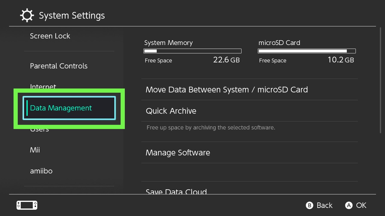 how to send nintendo switch screenshots to your computer - select data management