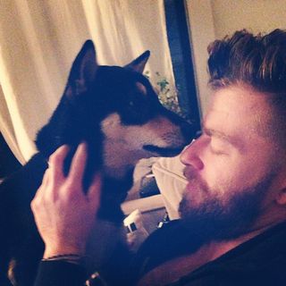 Franklin the Shiba Inu keeps designer Justin Maller grounded