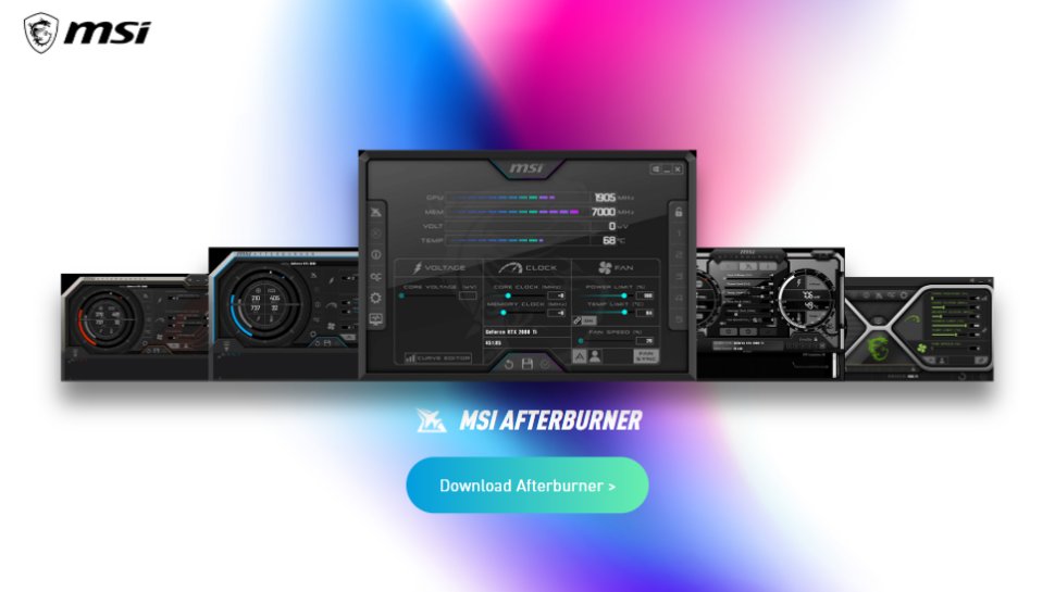 Skjermbilde av MSI Afterburner