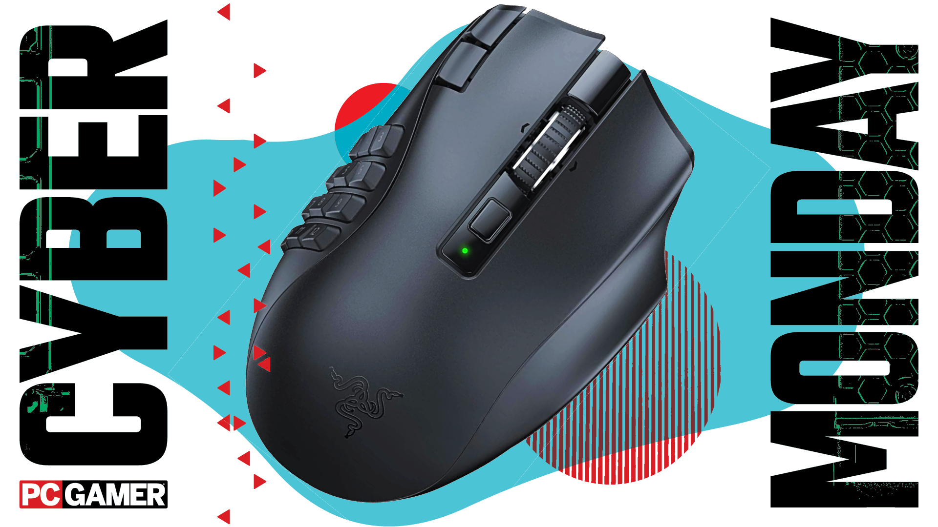 Razer Naga V2 HyperSpeed Wireless MMO mouse for Cyber Monday.