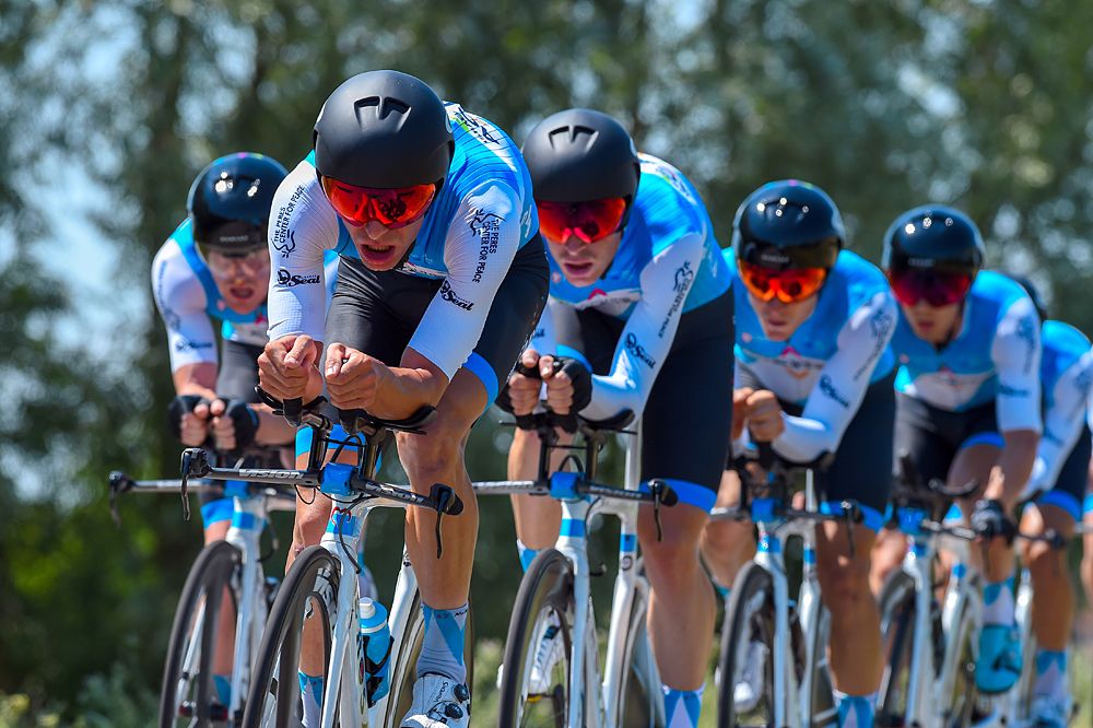 Israel Cycling Academy at Gazprom-Rusvelo at the opening team time trial at Adriatica Ionica Race