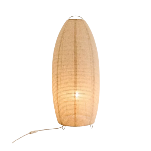 Oval Linen Floor Lamp