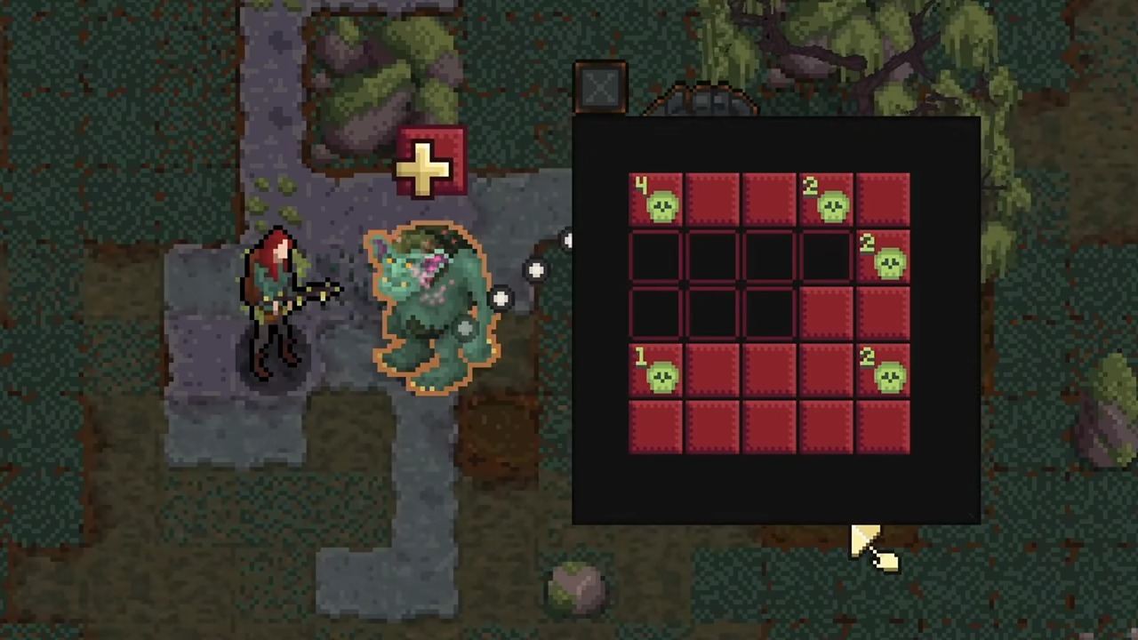 A screenshot showing Mirklurk's pattern-based health bar in action.