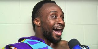 Big E Langston looking excited WWE