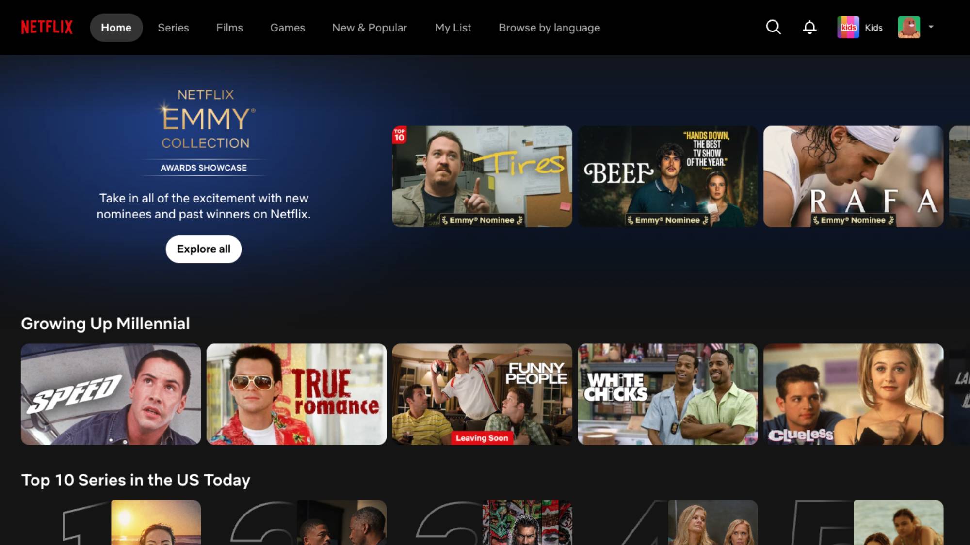 A screenshot of the Netflix homepage in September 2026
