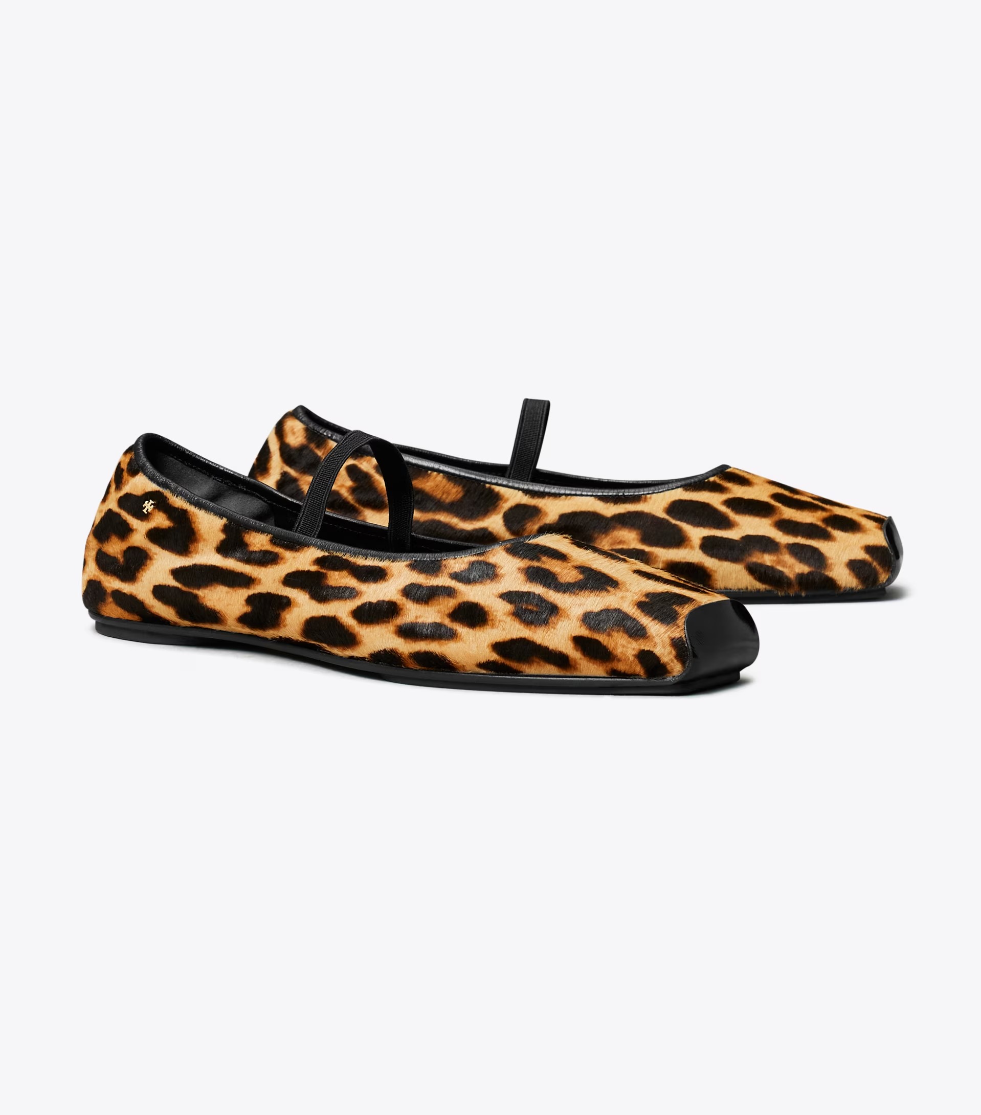 Tory Burch, Runway Ballet Flats in Classic Leopard / Perfect Black