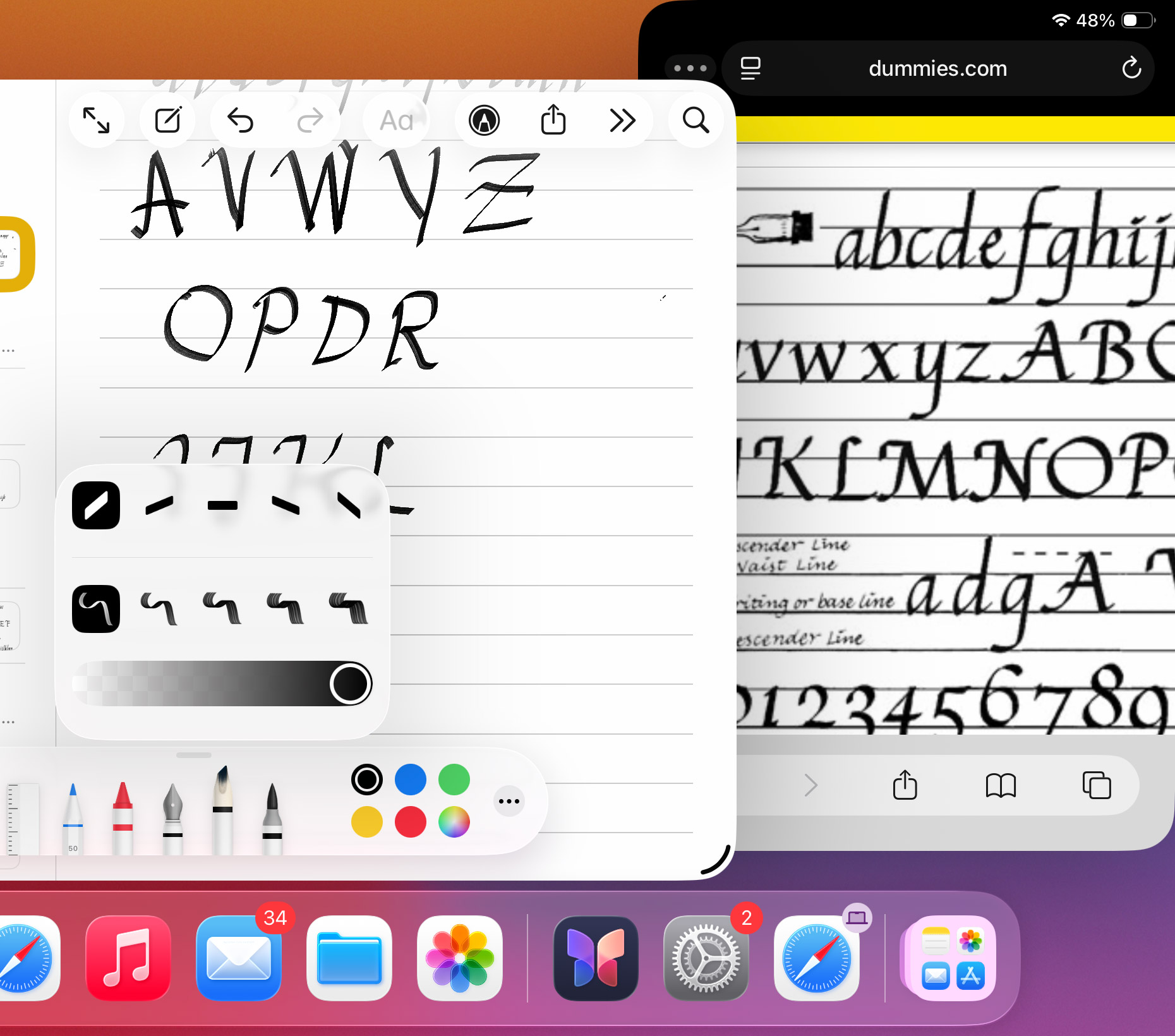 iPadOS 26 Calligraphy