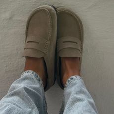 Influencer and model Lilia Weddell wears Birkenstock Naples clogs 