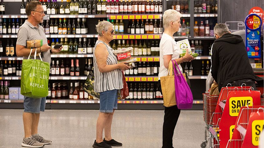 Queue in a supermarket