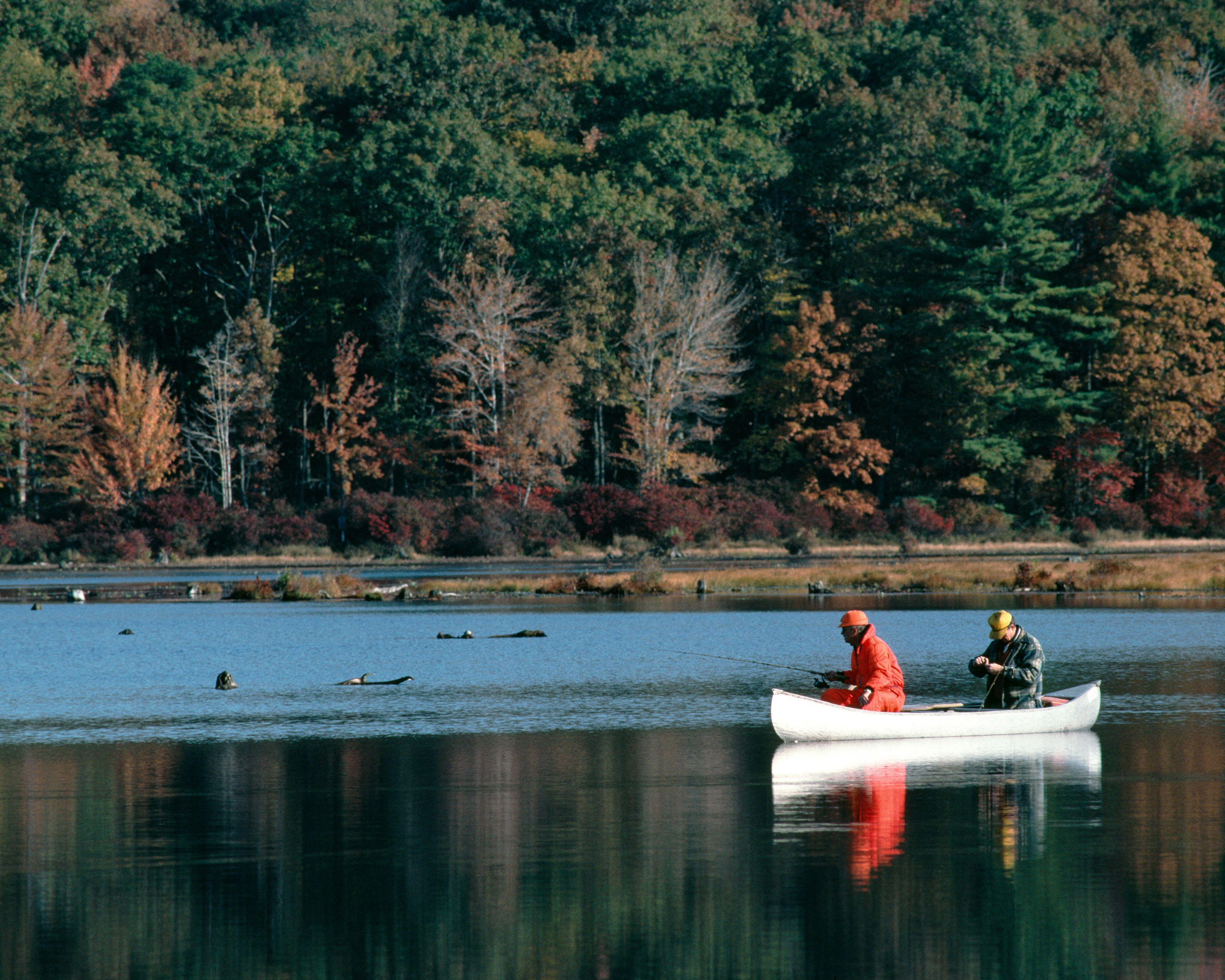 Fishing in Pecks Pond, Poconos, PA